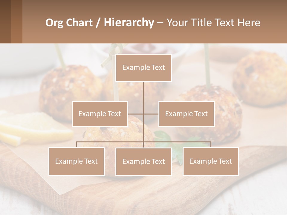 A Wooden Board Topped With Meatballs And Dipping Sauce PowerPoint Template