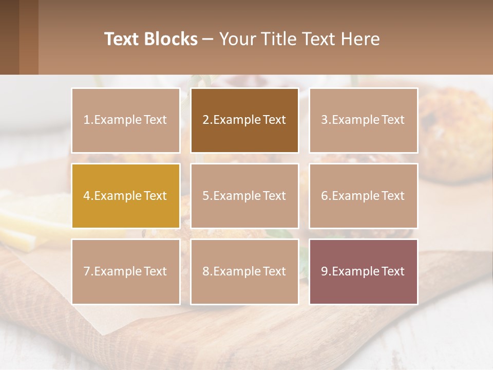 A Wooden Board Topped With Meatballs And Dipping Sauce PowerPoint Template