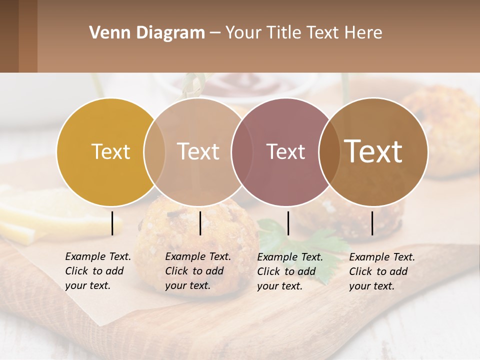 A Wooden Board Topped With Meatballs And Dipping Sauce PowerPoint Template