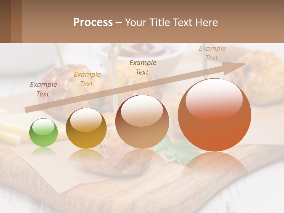 A Wooden Board Topped With Meatballs And Dipping Sauce PowerPoint Template