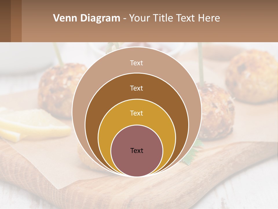 A Wooden Board Topped With Meatballs And Dipping Sauce PowerPoint Template