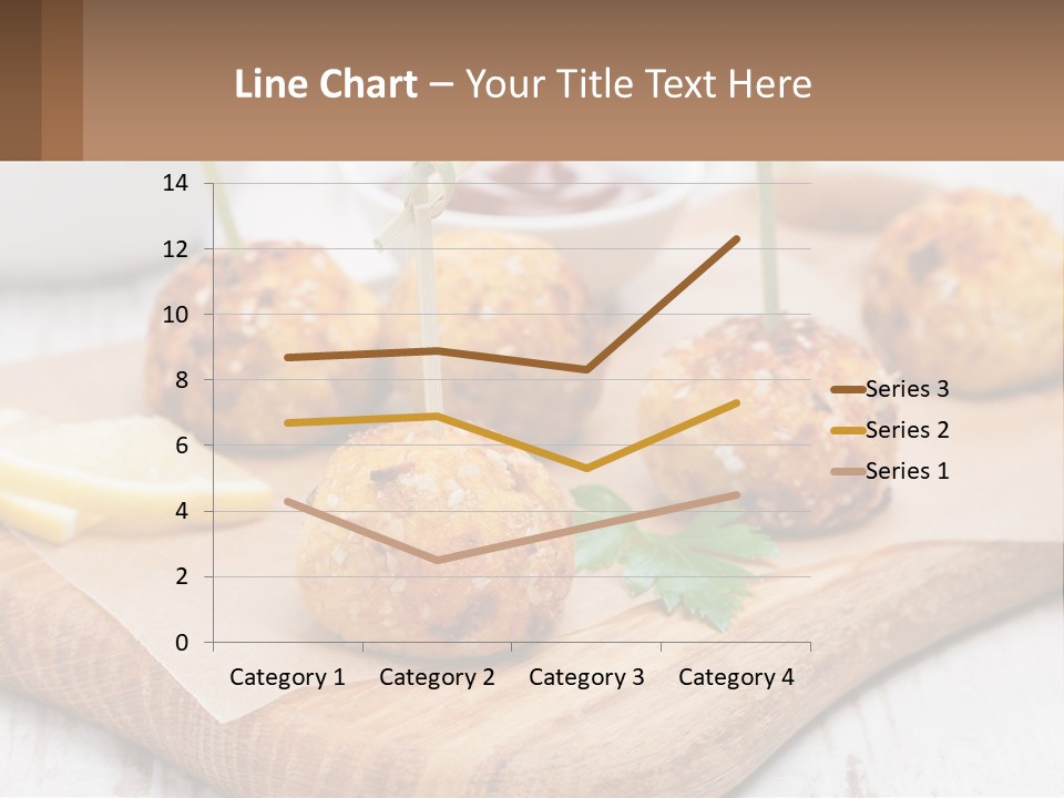 A Wooden Board Topped With Meatballs And Dipping Sauce PowerPoint Template