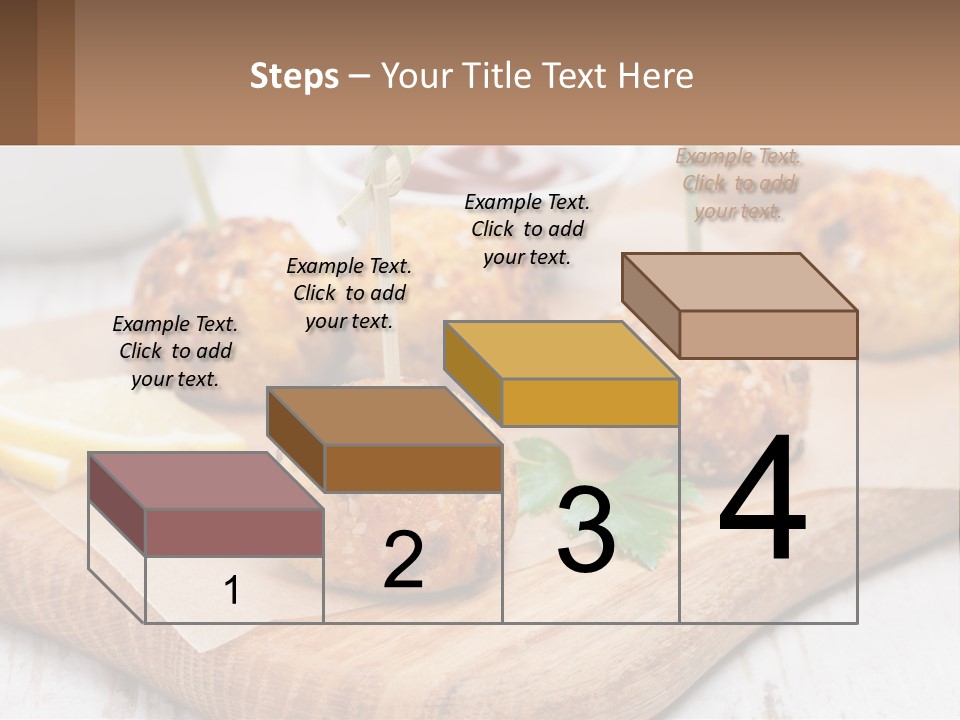 A Wooden Board Topped With Meatballs And Dipping Sauce PowerPoint Template