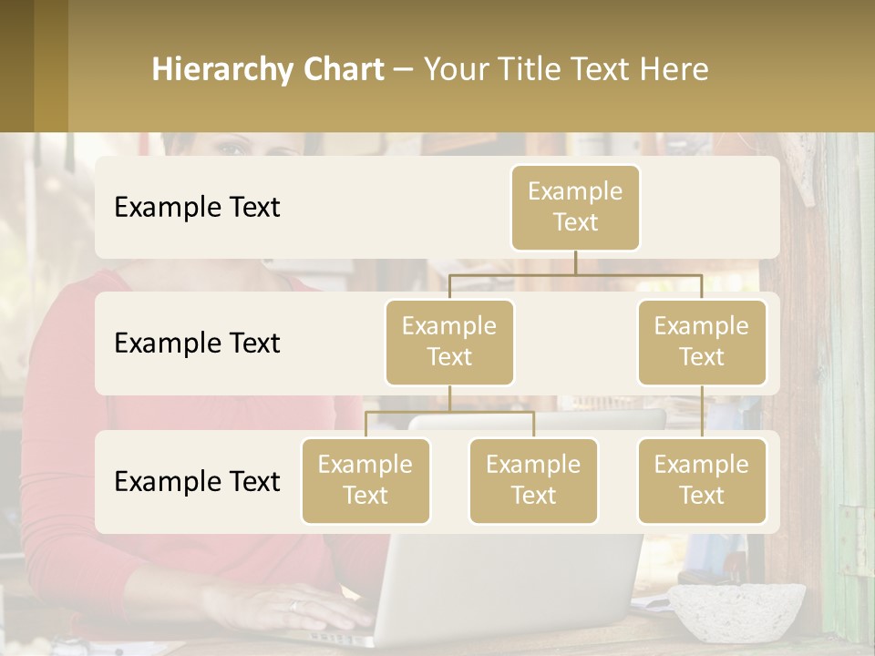 A Woman Sitting In Front Of A Laptop Computer PowerPoint Template