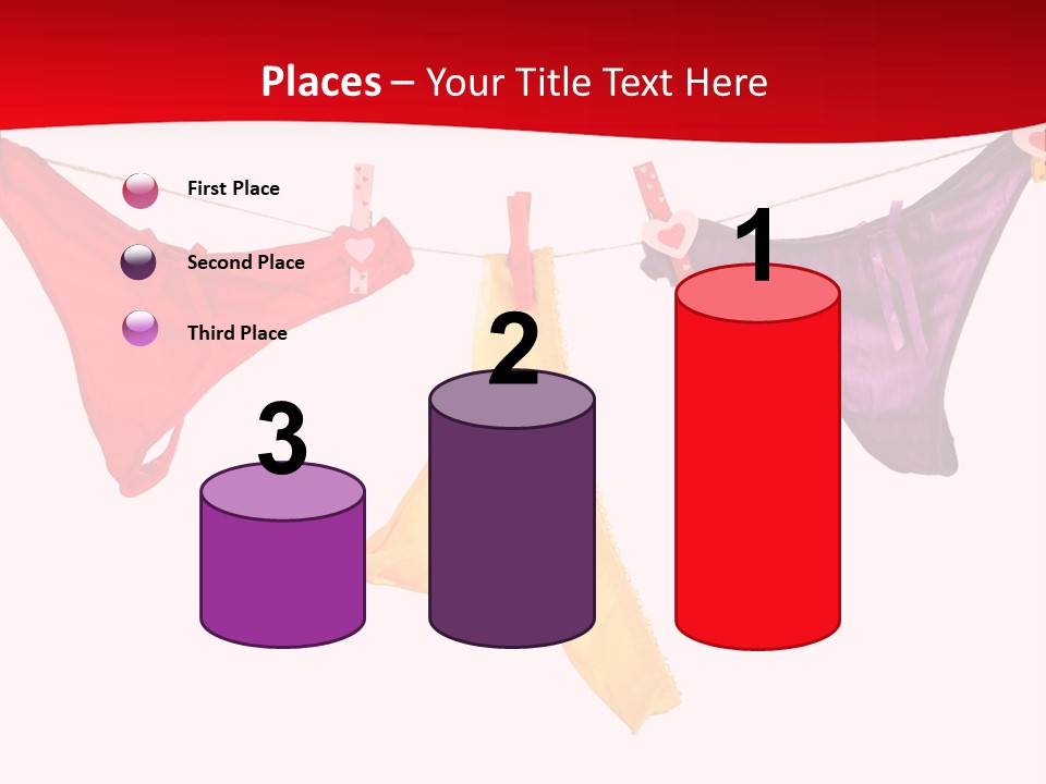 A Group Of Clothes Hanging On A Clothes Line PowerPoint Template