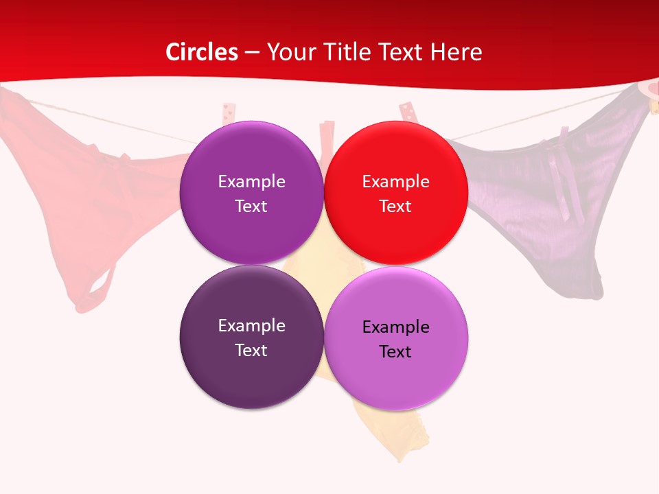 A Group Of Clothes Hanging On A Clothes Line PowerPoint Template