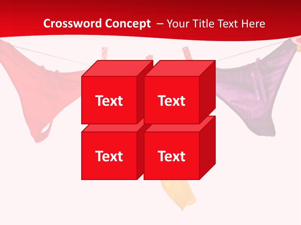 A Group Of Clothes Hanging On A Clothes Line PowerPoint Template
