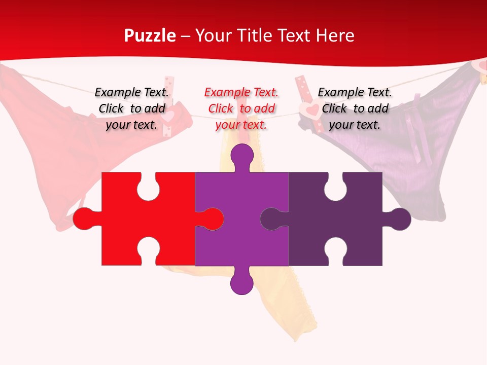 A Group Of Clothes Hanging On A Clothes Line PowerPoint Template