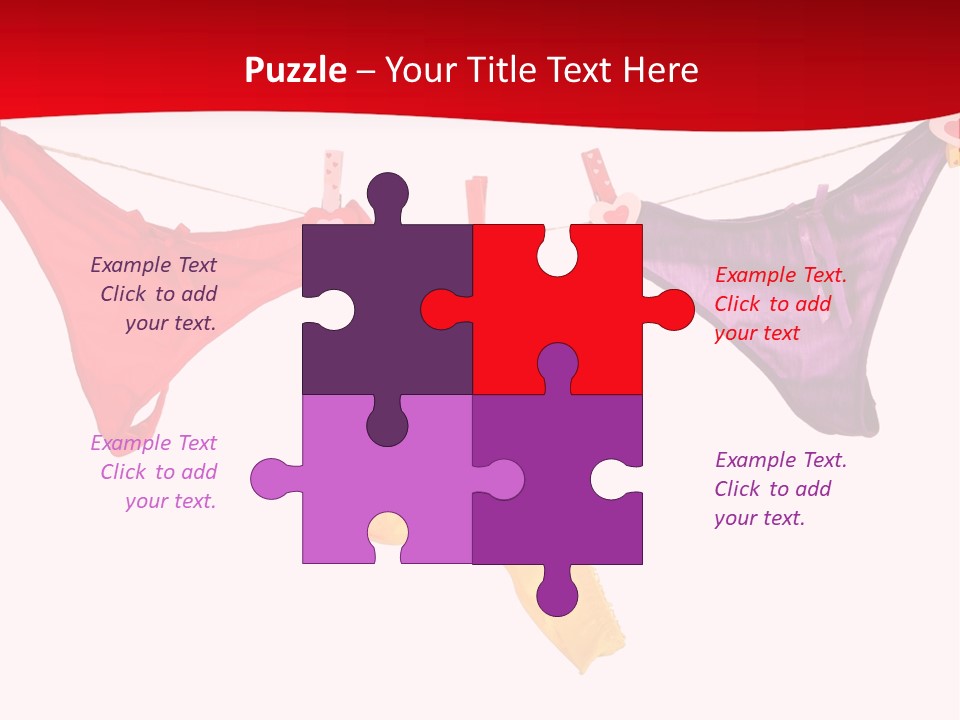 A Group Of Clothes Hanging On A Clothes Line PowerPoint Template