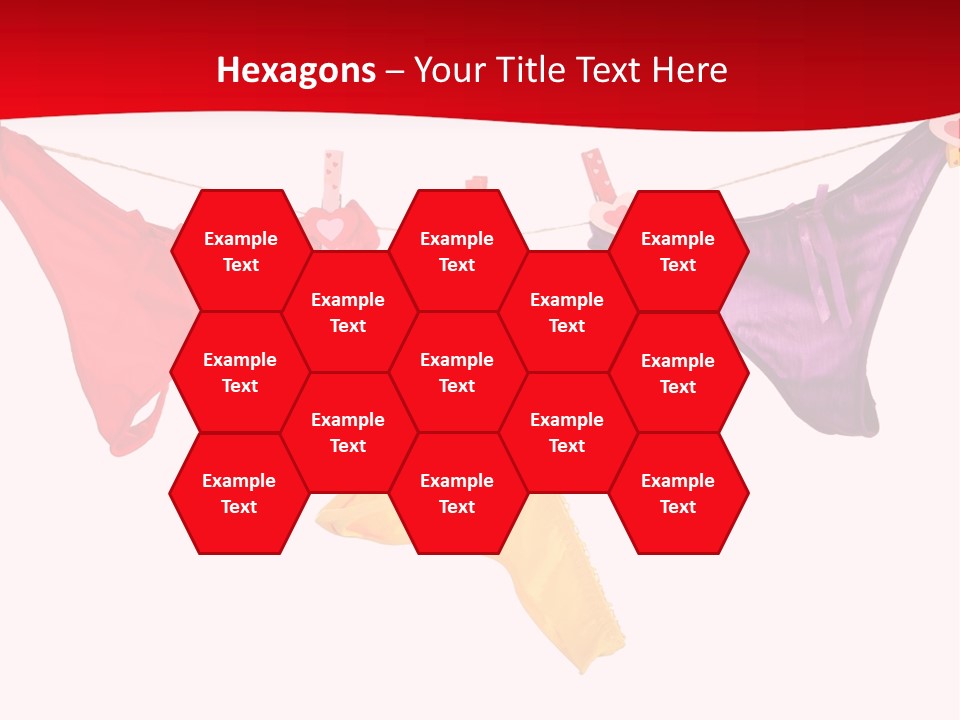 A Group Of Clothes Hanging On A Clothes Line PowerPoint Template