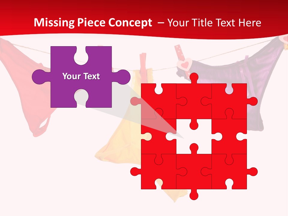 A Group Of Clothes Hanging On A Clothes Line PowerPoint Template