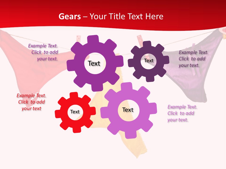 A Group Of Clothes Hanging On A Clothes Line PowerPoint Template