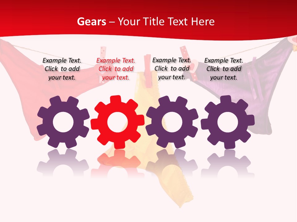 A Group Of Clothes Hanging On A Clothes Line PowerPoint Template