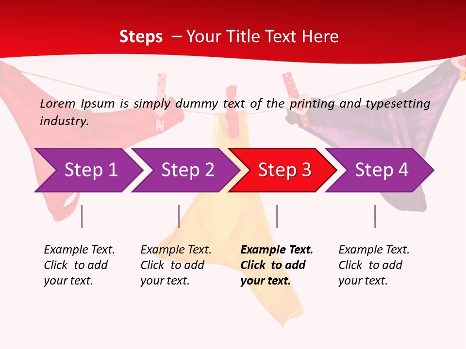 A Group Of Clothes Hanging On A Clothes Line PowerPoint Template