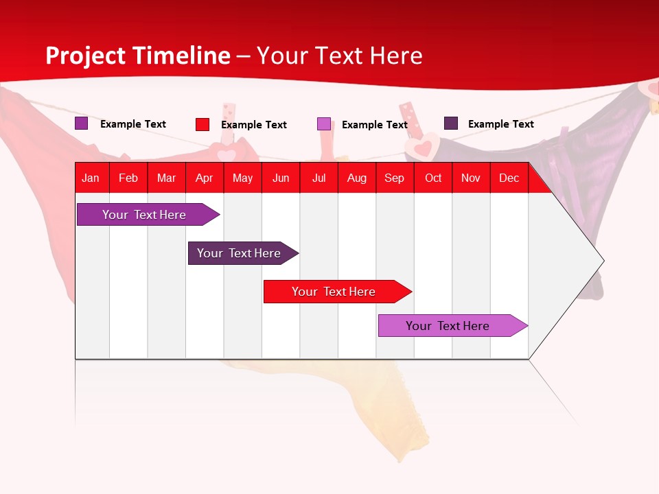 A Group Of Clothes Hanging On A Clothes Line PowerPoint Template