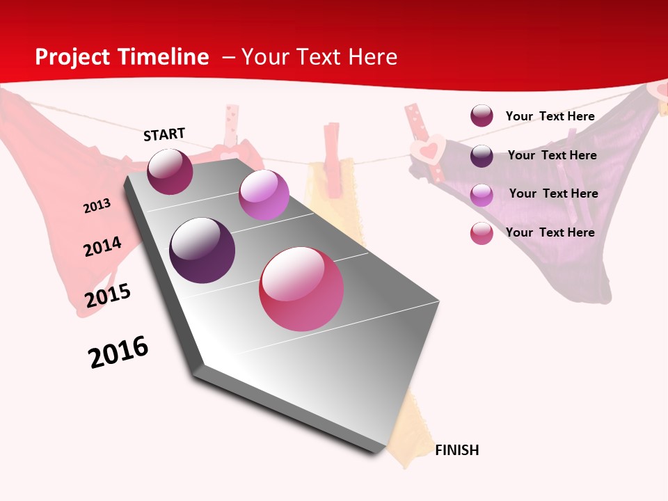 A Group Of Clothes Hanging On A Clothes Line PowerPoint Template