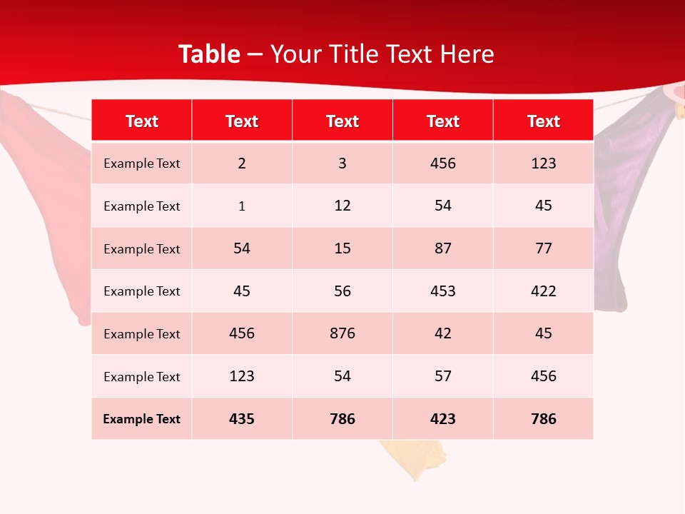 A Group Of Clothes Hanging On A Clothes Line PowerPoint Template
