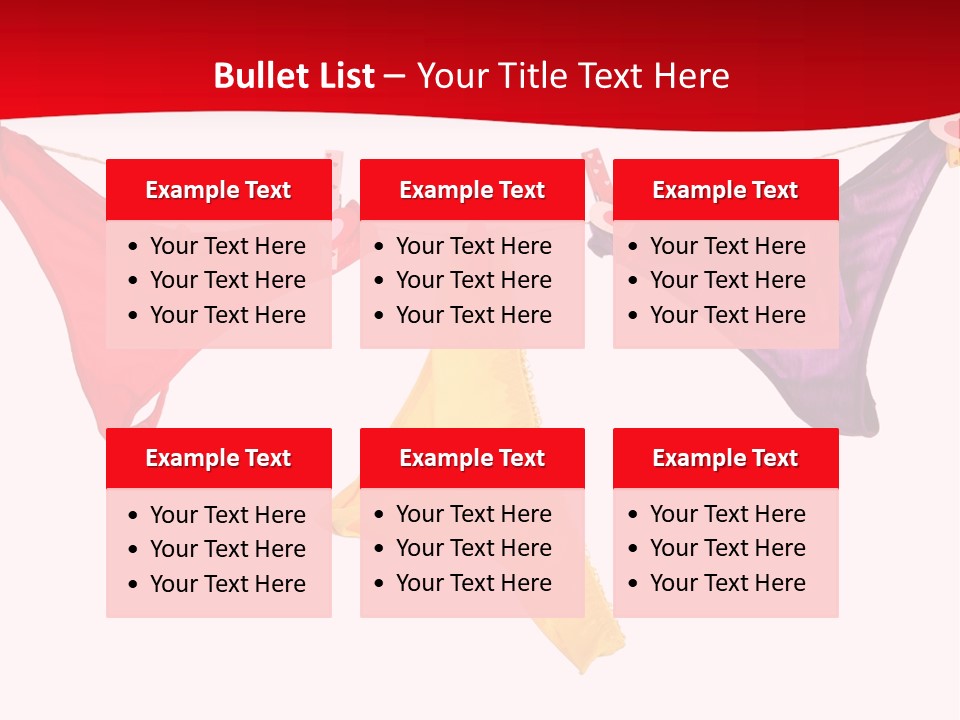 A Group Of Clothes Hanging On A Clothes Line PowerPoint Template