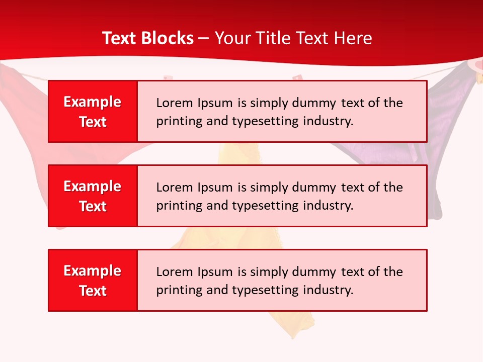 A Group Of Clothes Hanging On A Clothes Line PowerPoint Template