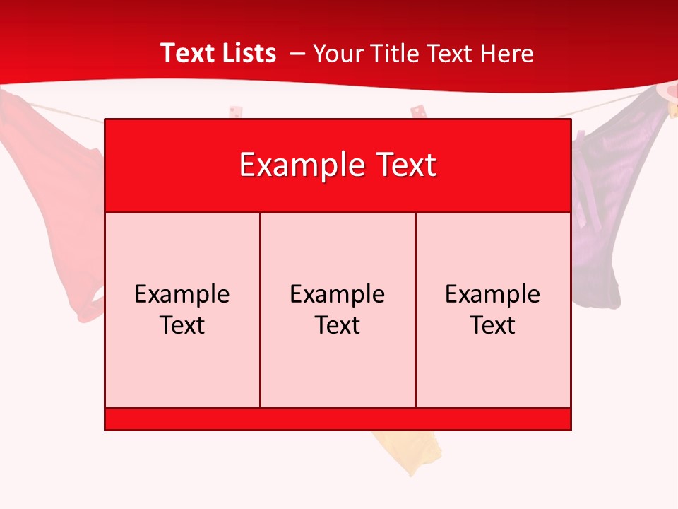 A Group Of Clothes Hanging On A Clothes Line PowerPoint Template