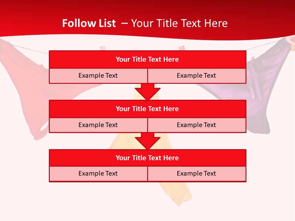 A Group Of Clothes Hanging On A Clothes Line PowerPoint Template