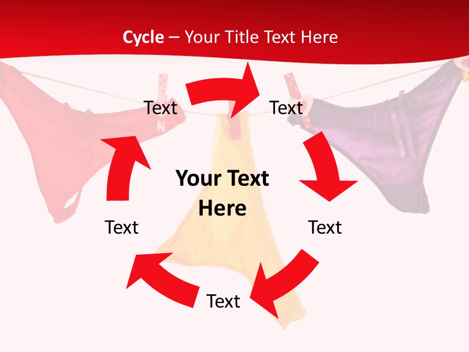 A Group Of Clothes Hanging On A Clothes Line PowerPoint Template