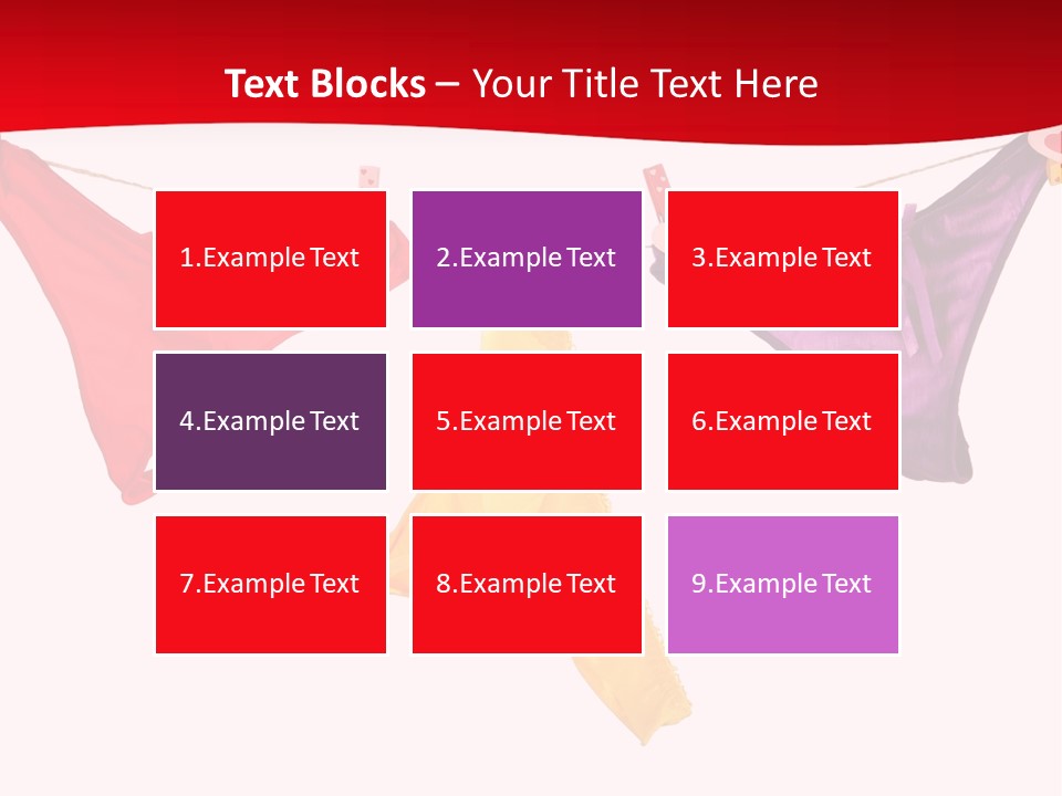 A Group Of Clothes Hanging On A Clothes Line PowerPoint Template