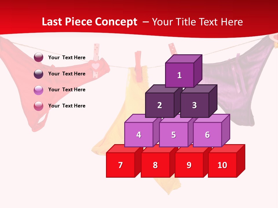 A Group Of Clothes Hanging On A Clothes Line PowerPoint Template