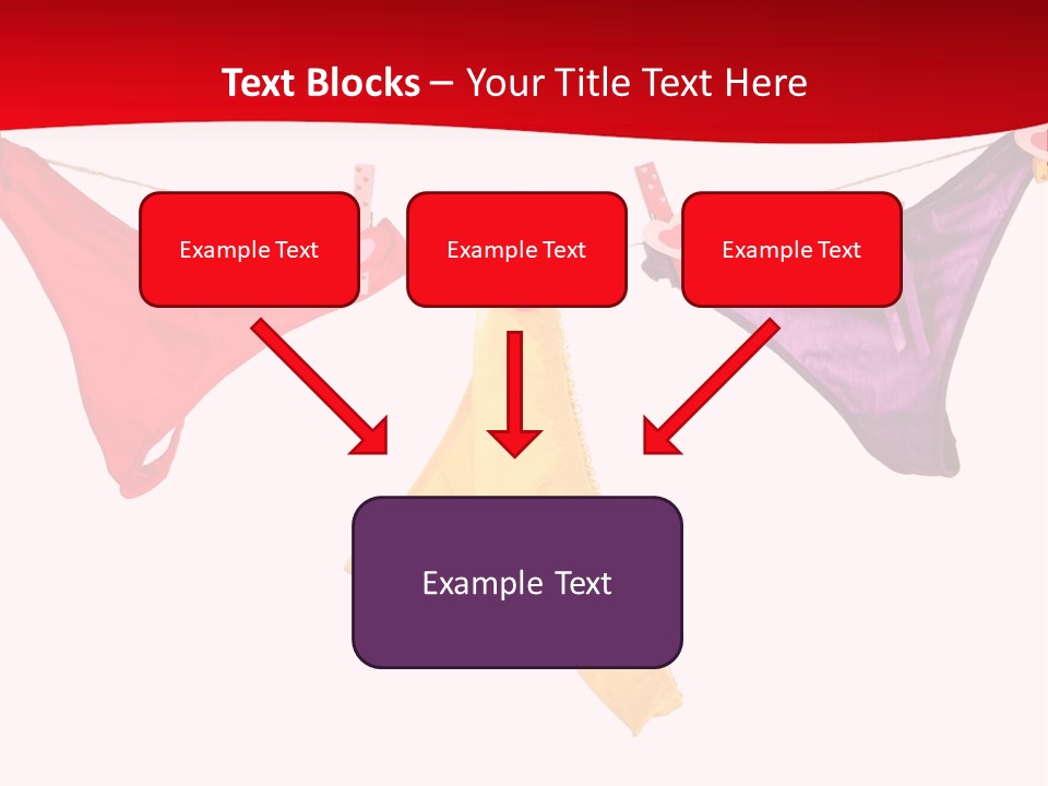 A Group Of Clothes Hanging On A Clothes Line PowerPoint Template