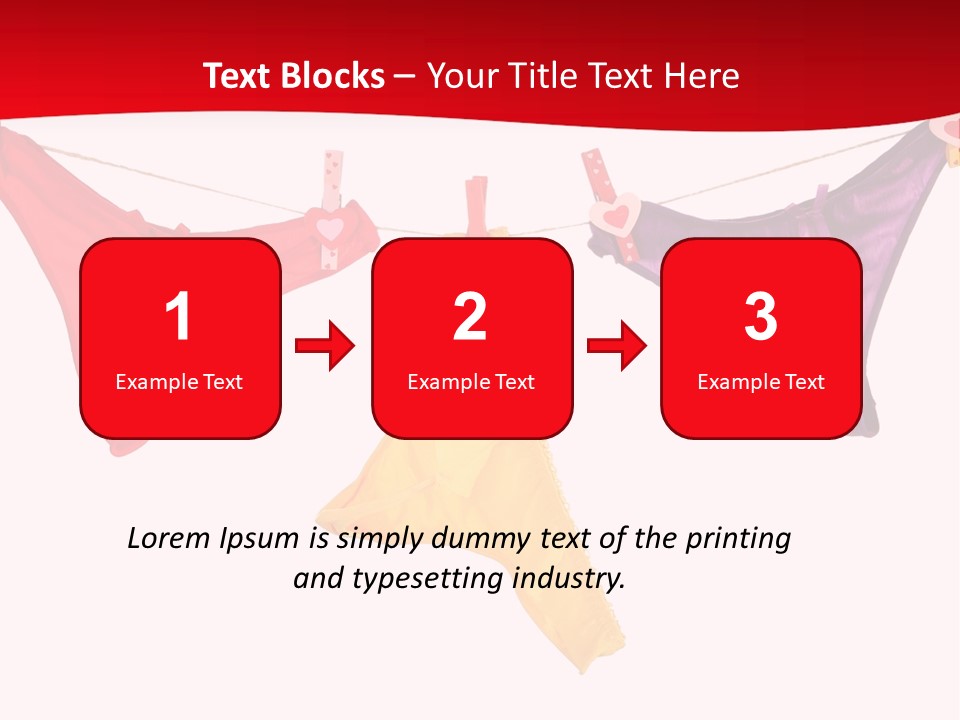 A Group Of Clothes Hanging On A Clothes Line PowerPoint Template