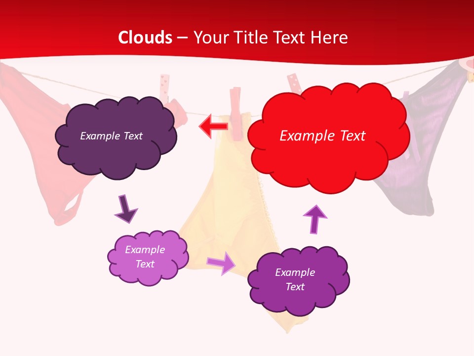 A Group Of Clothes Hanging On A Clothes Line PowerPoint Template