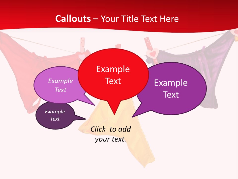 A Group Of Clothes Hanging On A Clothes Line PowerPoint Template