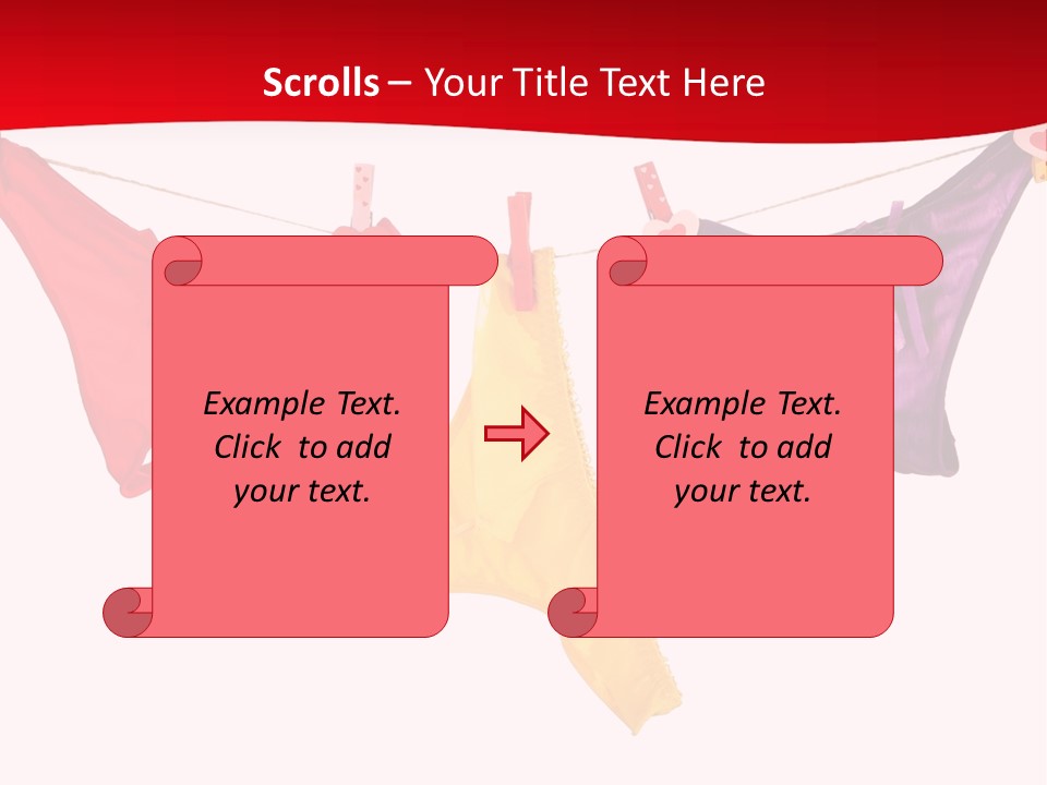 A Group Of Clothes Hanging On A Clothes Line PowerPoint Template