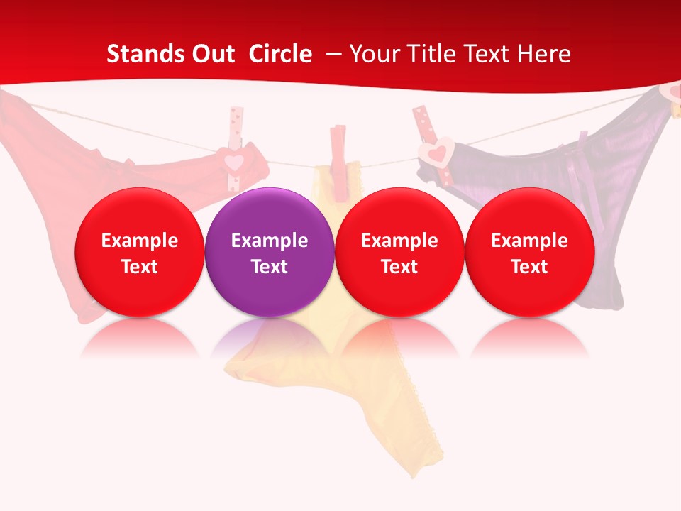 A Group Of Clothes Hanging On A Clothes Line PowerPoint Template