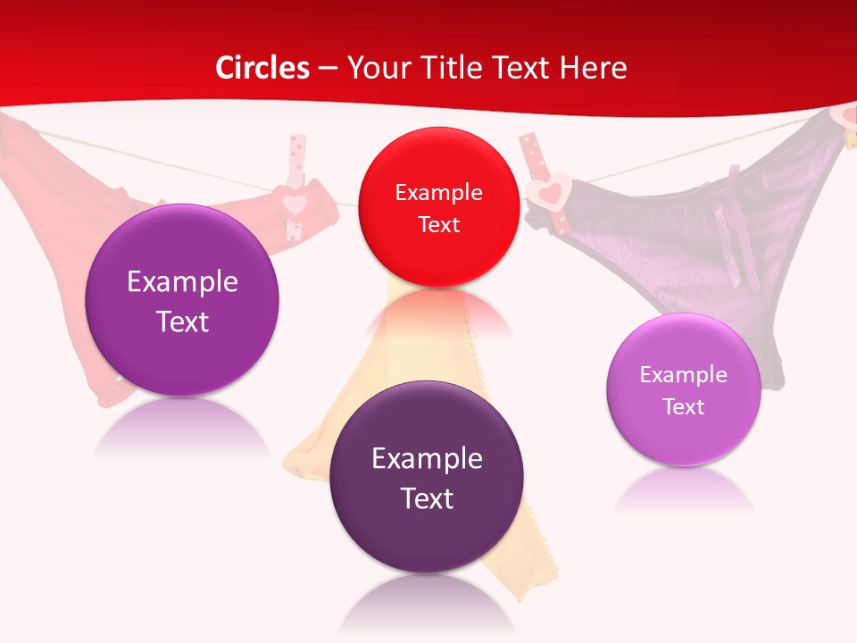 A Group Of Clothes Hanging On A Clothes Line PowerPoint Template