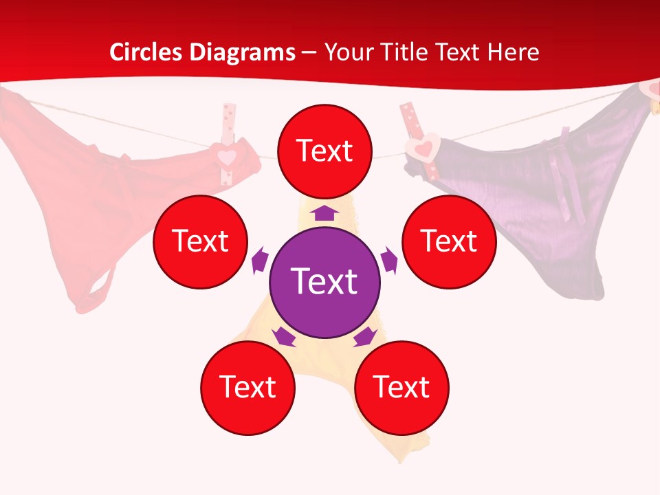 A Group Of Clothes Hanging On A Clothes Line PowerPoint Template