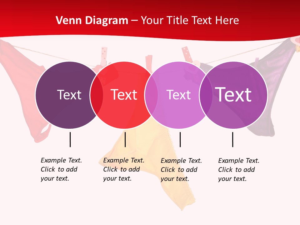 A Group Of Clothes Hanging On A Clothes Line PowerPoint Template