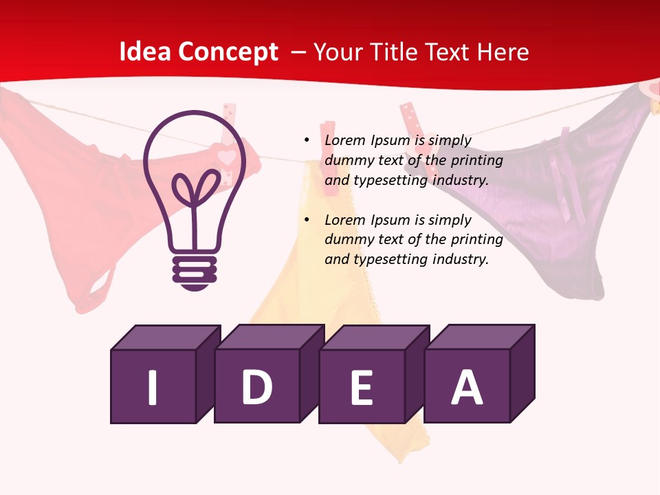 A Group Of Clothes Hanging On A Clothes Line PowerPoint Template