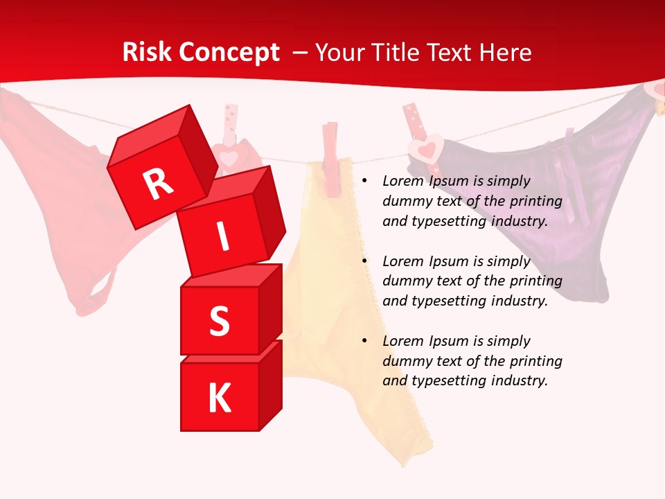 A Group Of Clothes Hanging On A Clothes Line PowerPoint Template