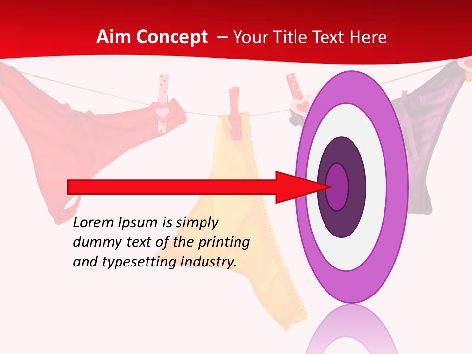 A Group Of Clothes Hanging On A Clothes Line PowerPoint Template