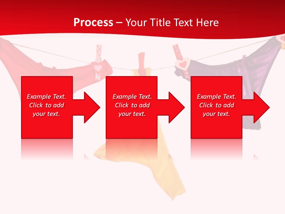 A Group Of Clothes Hanging On A Clothes Line PowerPoint Template