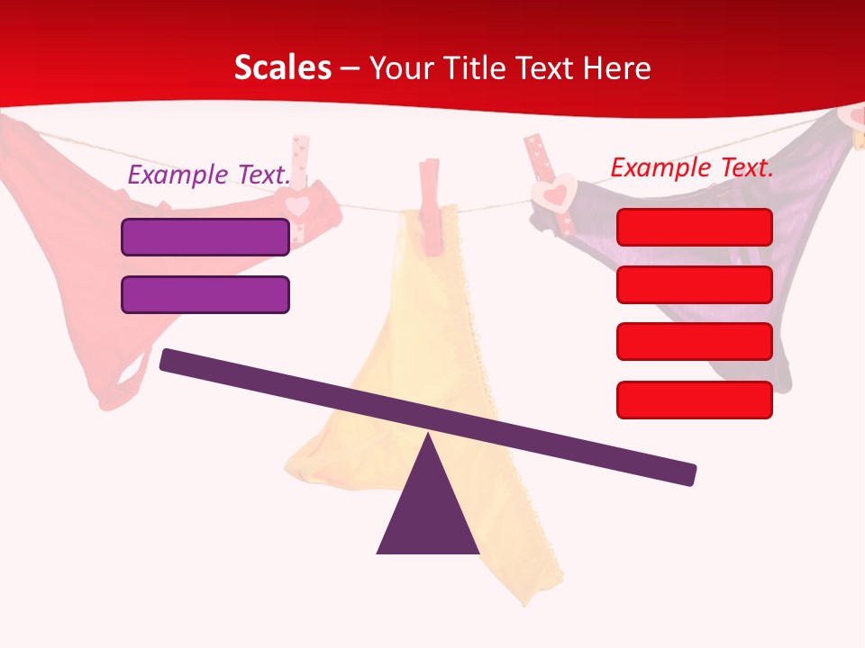 A Group Of Clothes Hanging On A Clothes Line PowerPoint Template