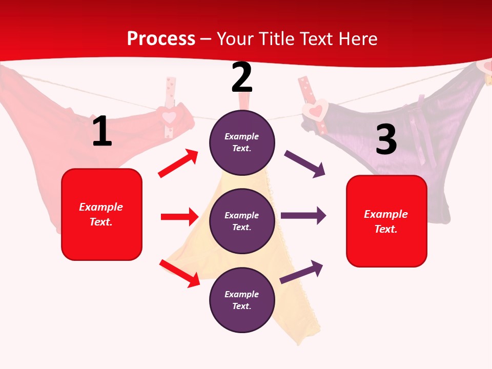 A Group Of Clothes Hanging On A Clothes Line PowerPoint Template