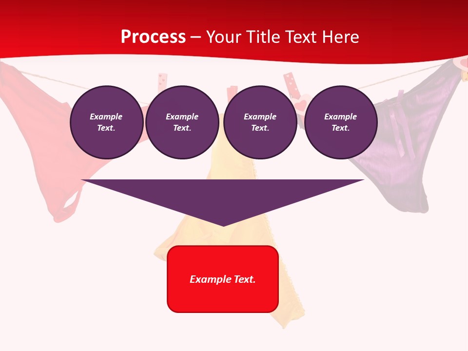A Group Of Clothes Hanging On A Clothes Line PowerPoint Template