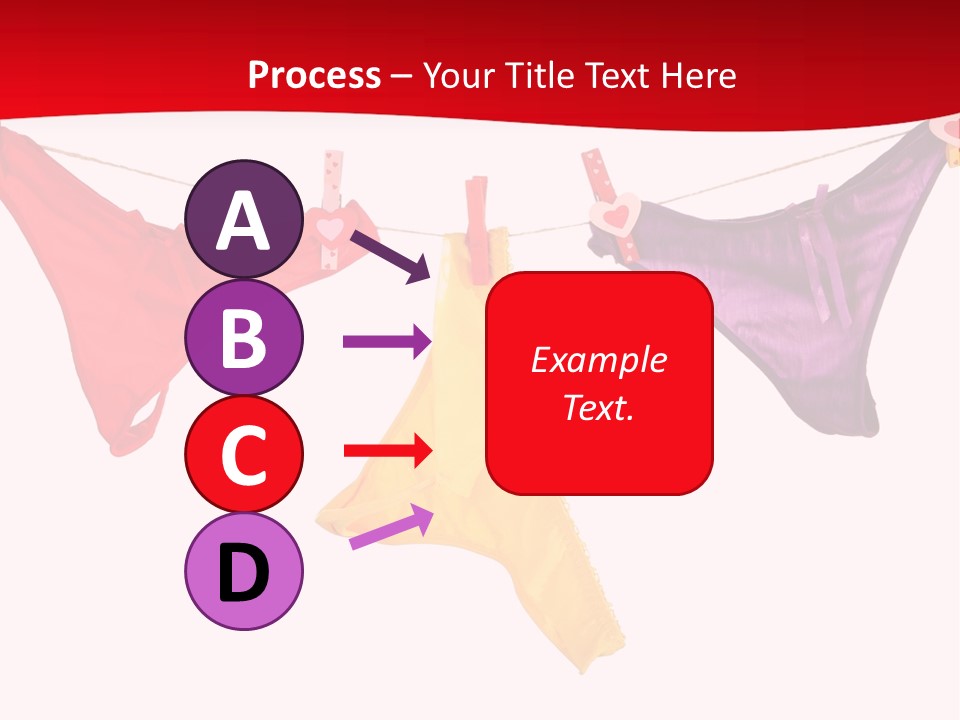 A Group Of Clothes Hanging On A Clothes Line PowerPoint Template