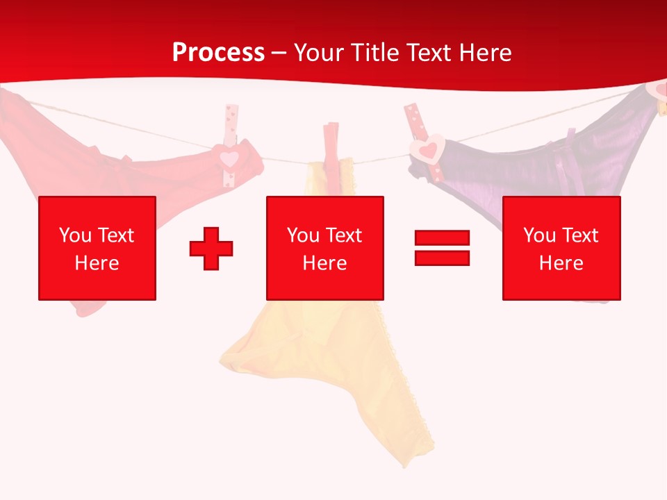 A Group Of Clothes Hanging On A Clothes Line PowerPoint Template