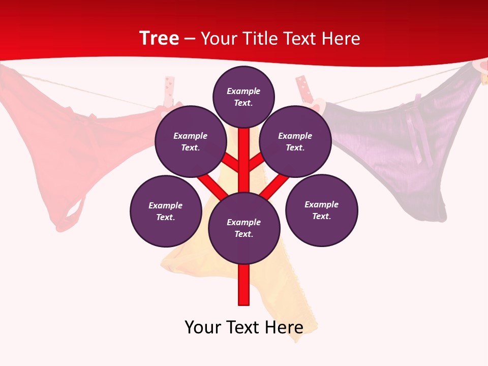 A Group Of Clothes Hanging On A Clothes Line PowerPoint Template