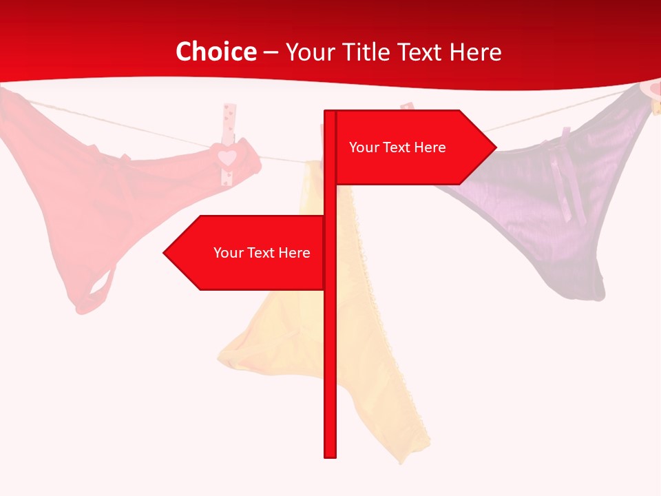 A Group Of Clothes Hanging On A Clothes Line PowerPoint Template