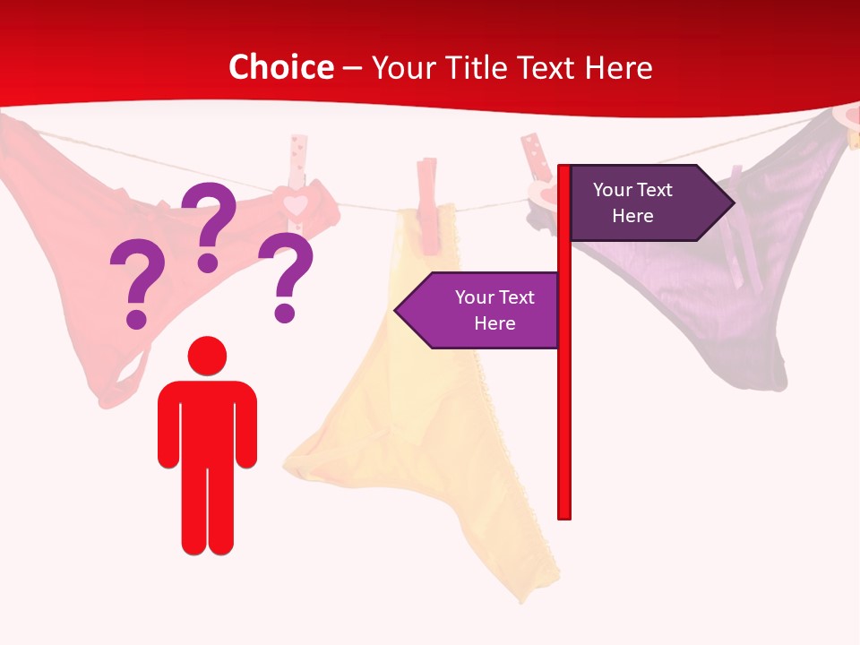 A Group Of Clothes Hanging On A Clothes Line PowerPoint Template