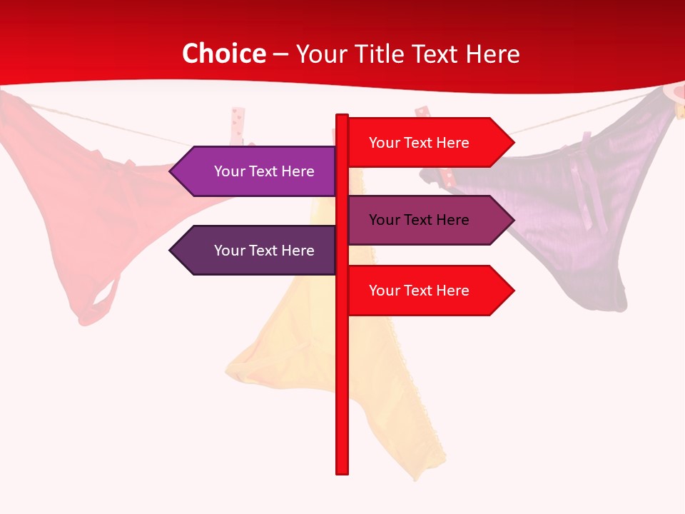 A Group Of Clothes Hanging On A Clothes Line PowerPoint Template